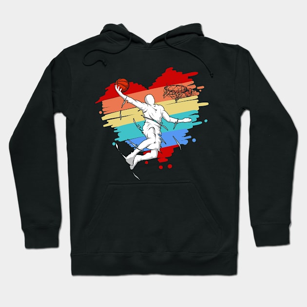 Basketball Valentines Day Shirt Basketball Gifts For Basketball Lover Men And Women Hoodie by paynegabriel